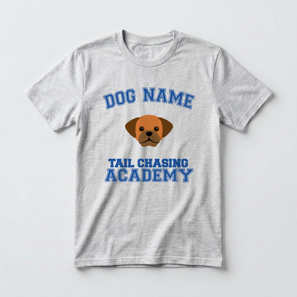 Tail Chasing Academy: Personalized {breedFullName} T-Shirt
