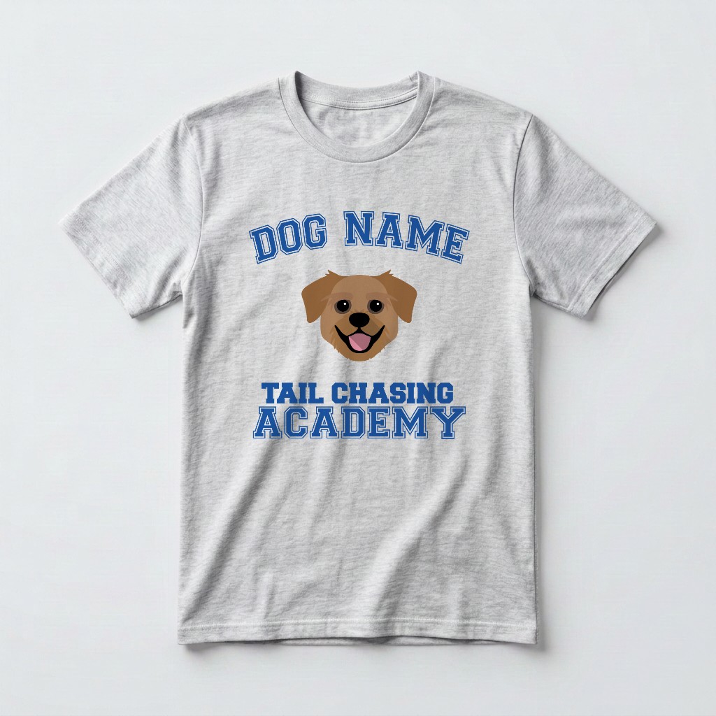 Tail Chasing Academy: Personalized {breedFullName} T-Shirt
