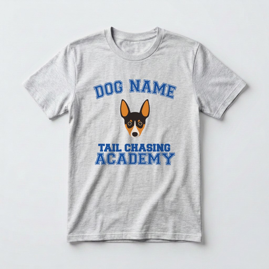 Tail Chasing Academy: Personalized {breedFullName} T-Shirt