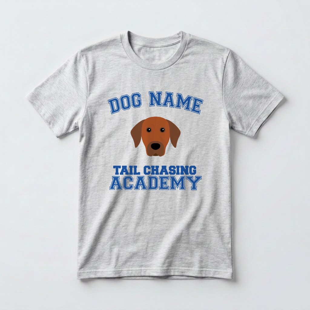 Tail Chasing Academy: Personalized {breedFullName} T-Shirt