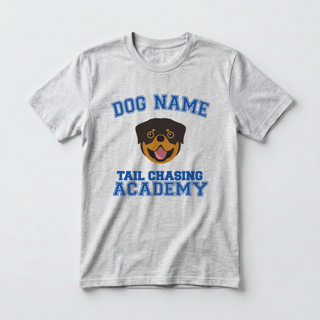 Tail Chasing Academy: Personalized {breedFullName} T-Shirt