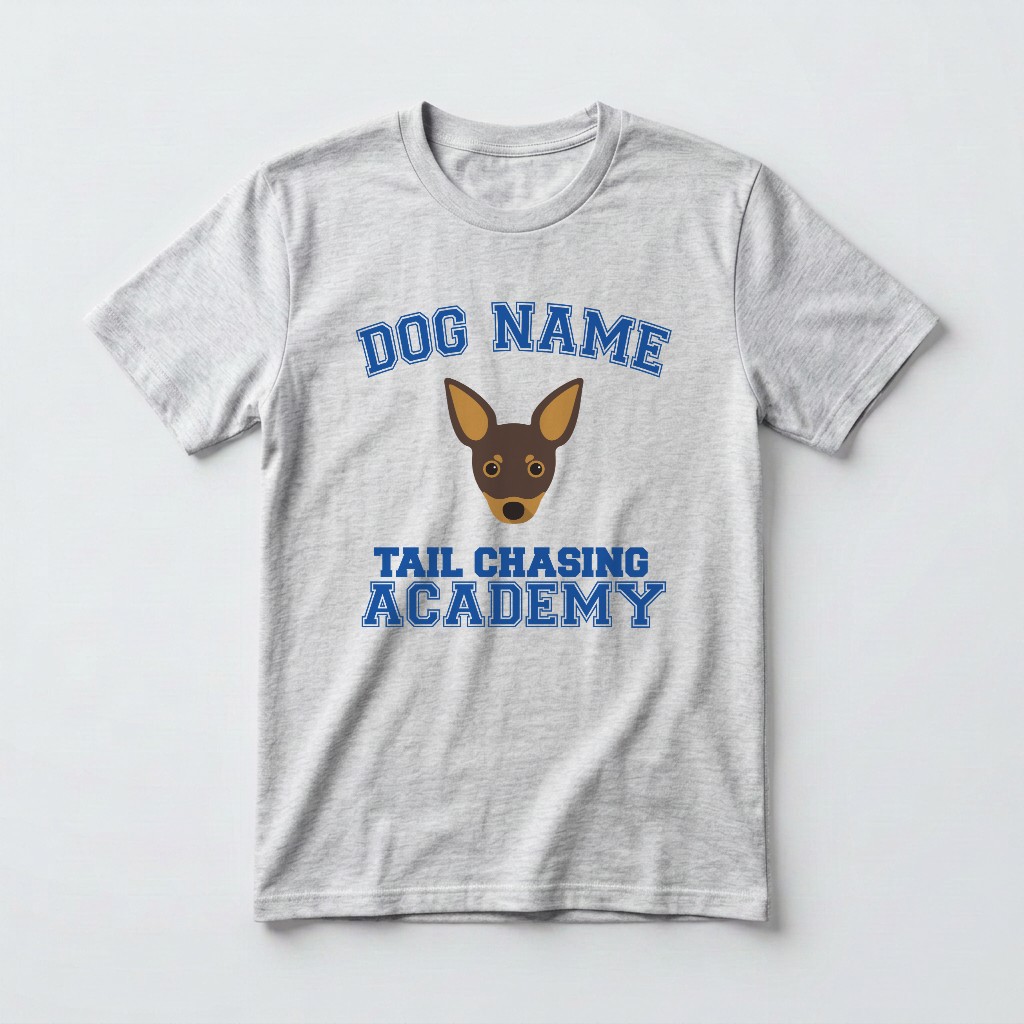 Tail Chasing Academy: Personalized {breedFullName} T-Shirt