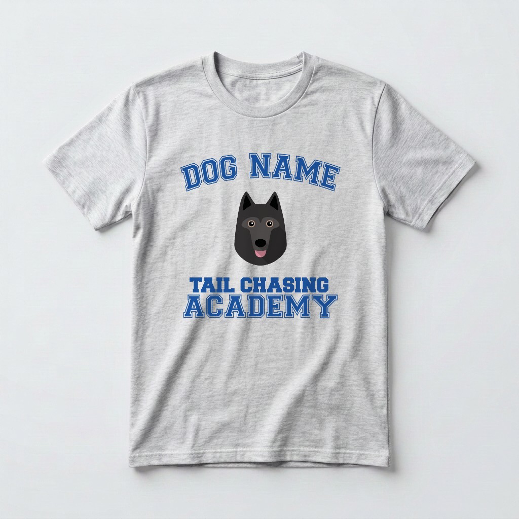 Tail Chasing Academy: Personalized {breedFullName} T-Shirt