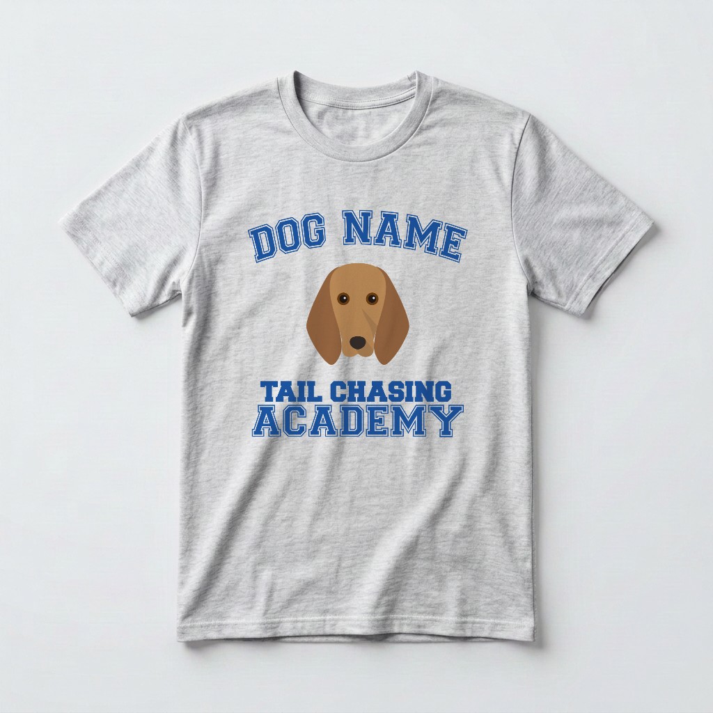 Tail Chasing Academy: Personalized {breedFullName} T-Shirt