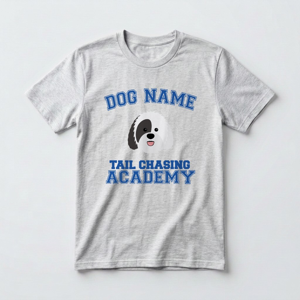 Tail Chasing Academy: Personalized {breedFullName} T-Shirt