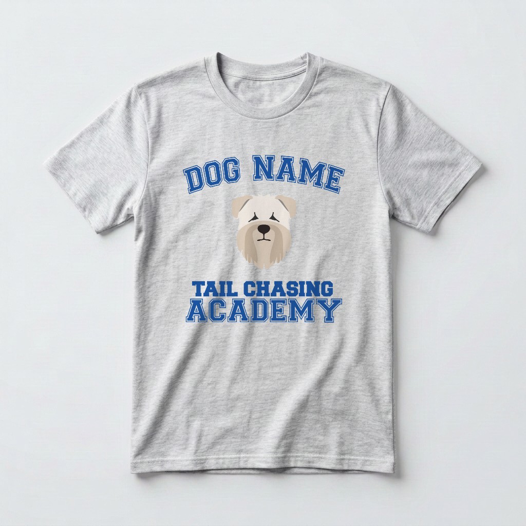 Tail Chasing Academy: Personalized {breedFullName} T-Shirt