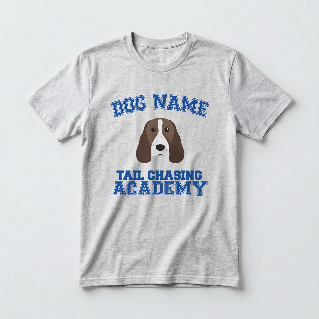 Tail Chasing Academy: Personalized {breedFullName} T-Shirt