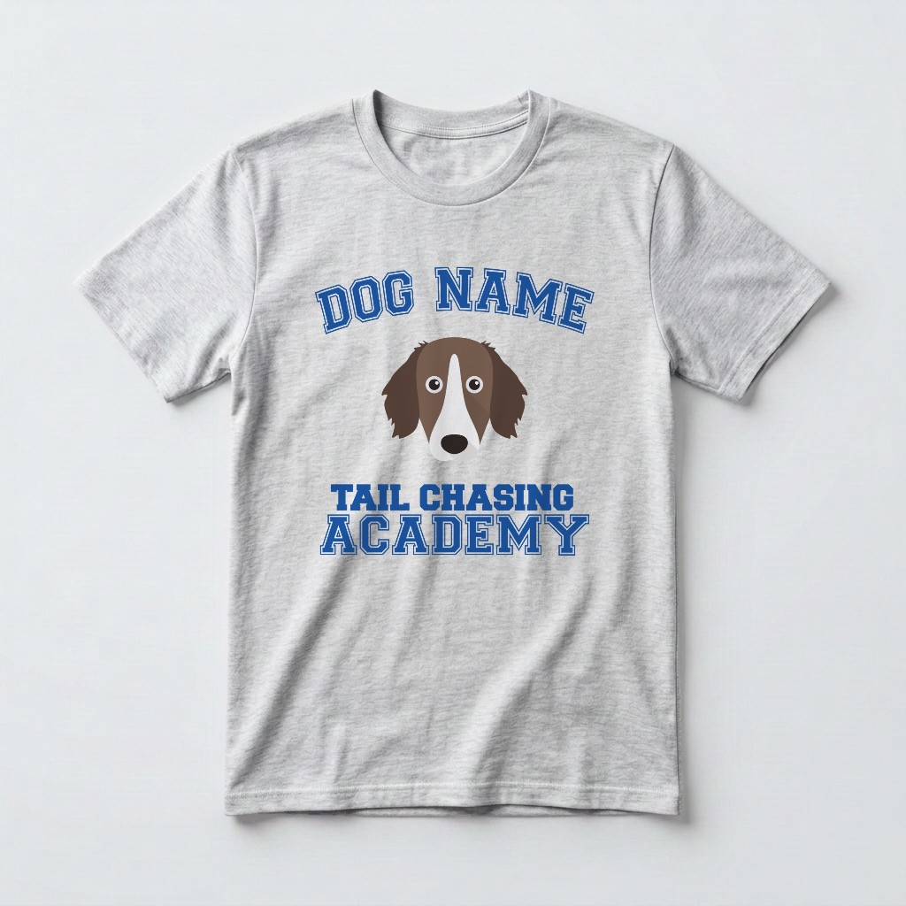 Tail Chasing Academy: Personalized {breedFullName} T-Shirt