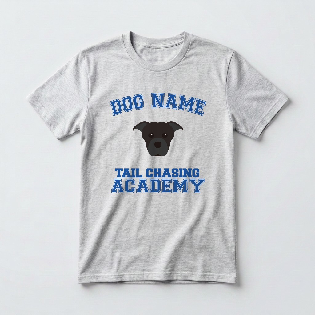 Tail Chasing Academy: Personalized {breedFullName} T-Shirt