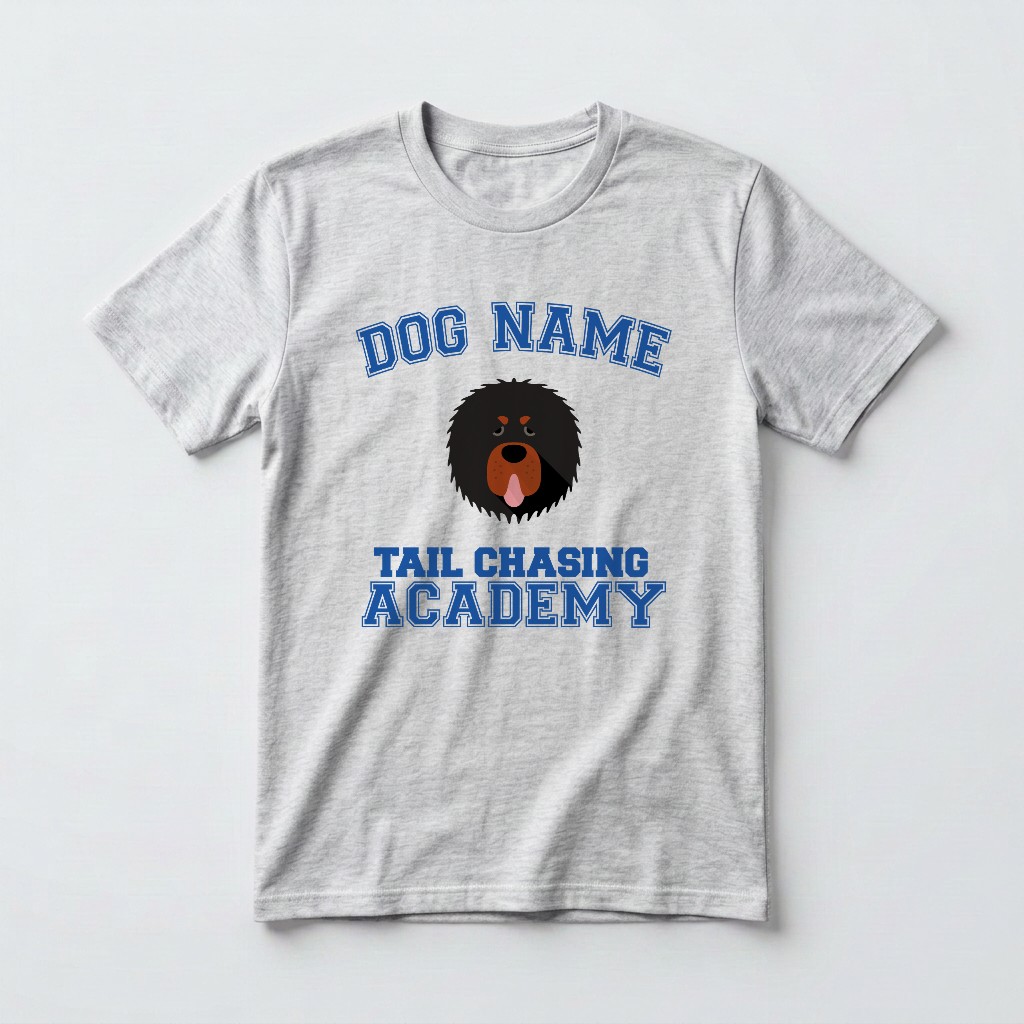 Tail Chasing Academy: Personalized {breedFullName} T-Shirt