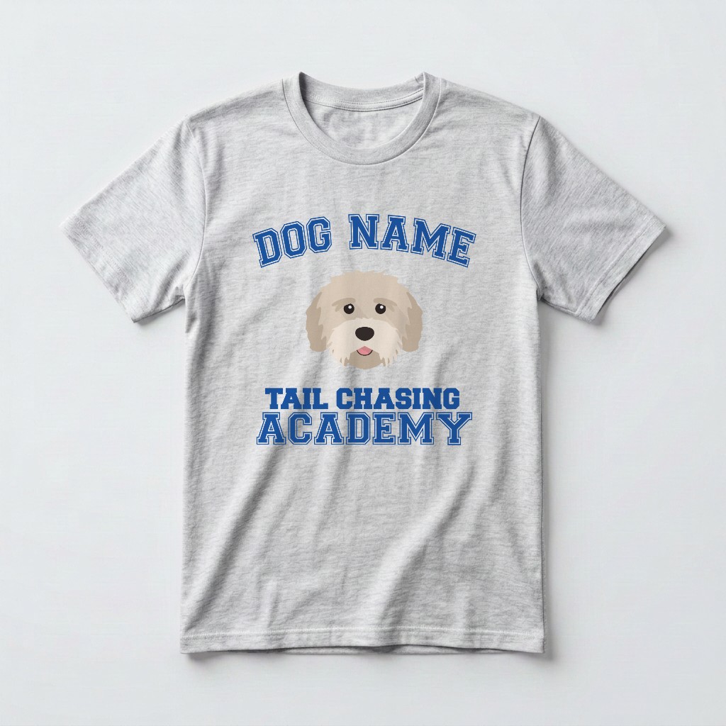 Tail Chasing Academy: Personalized {breedFullName} T-Shirt