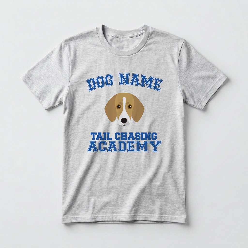 Tail Chasing Academy: Personalized {breedFullName} T-Shirt