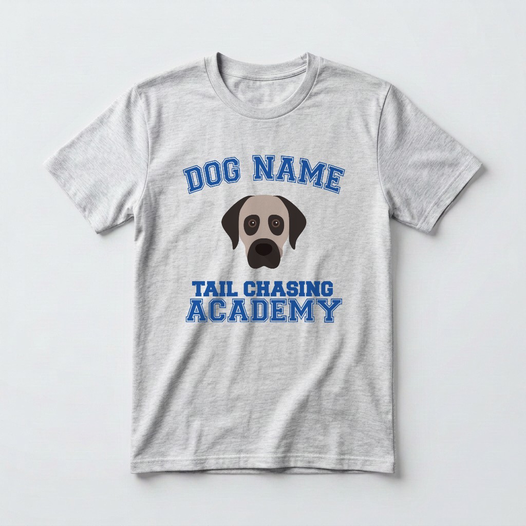 Tail Chasing Academy: Personalized {breedFullName} T-Shirt