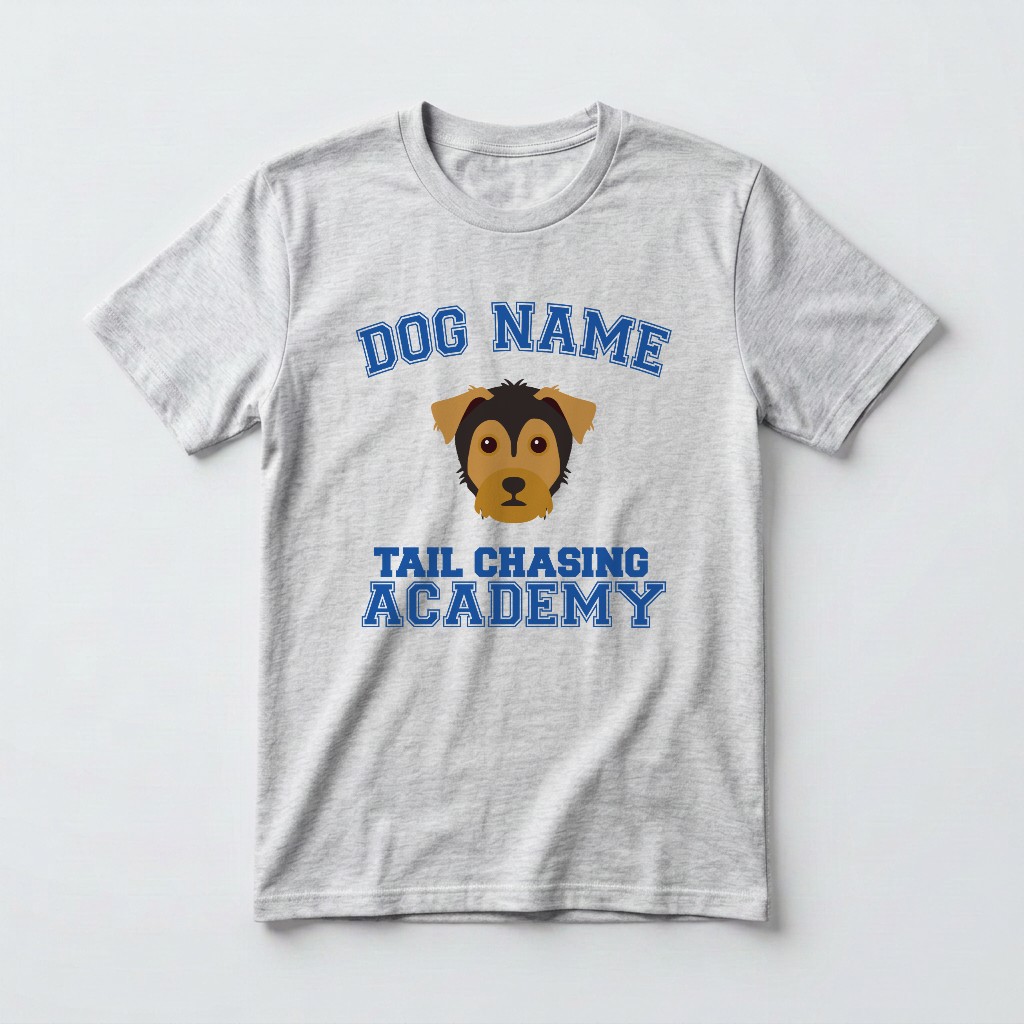 Tail Chasing Academy: Personalized {breedFullName} T-Shirt