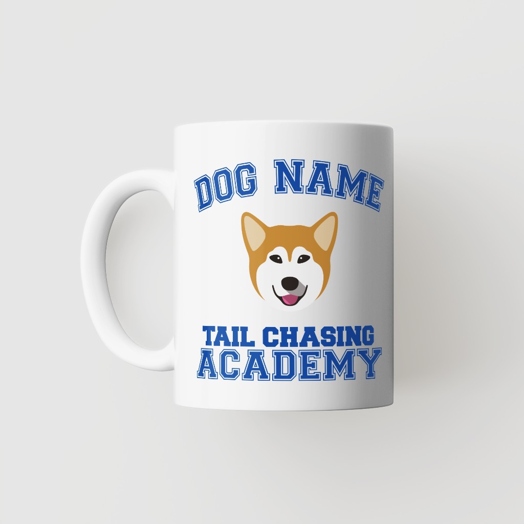 Tail Chasing Academy: Personalized {breedFullName} Mug
