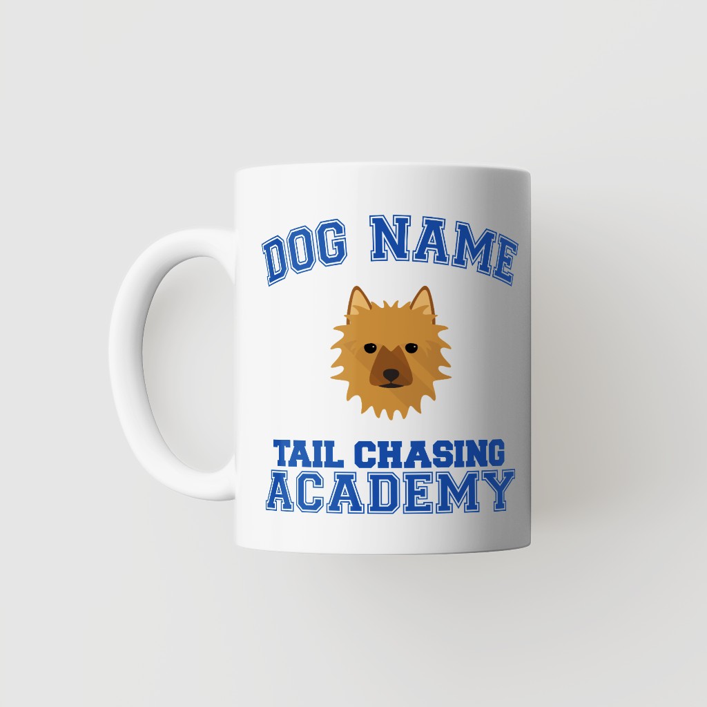 Tail Chasing Academy: Personalized {breedFullName} Mug