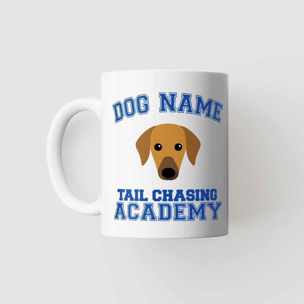 Tail Chasing Academy: Personalized {breedFullName} Mug
