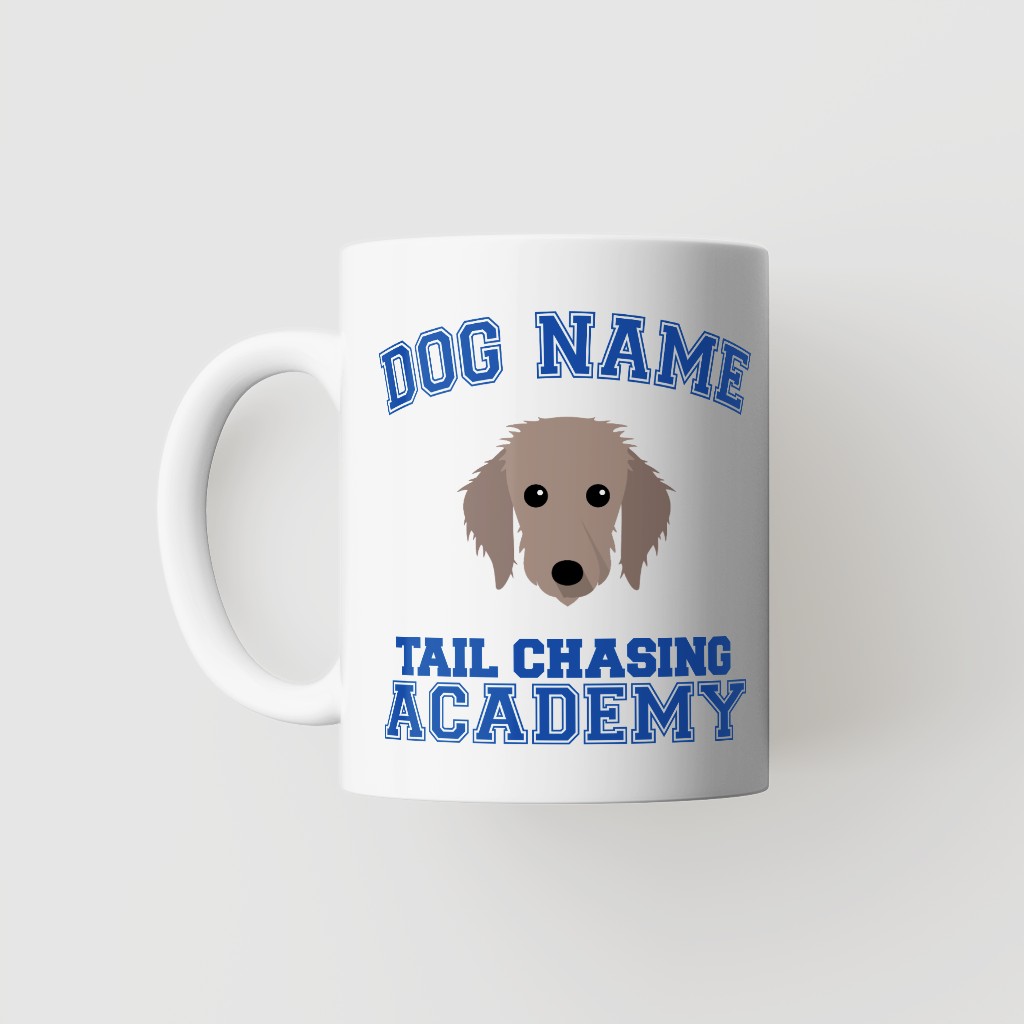 Tail Chasing Academy: Personalized {breedFullName} Mug