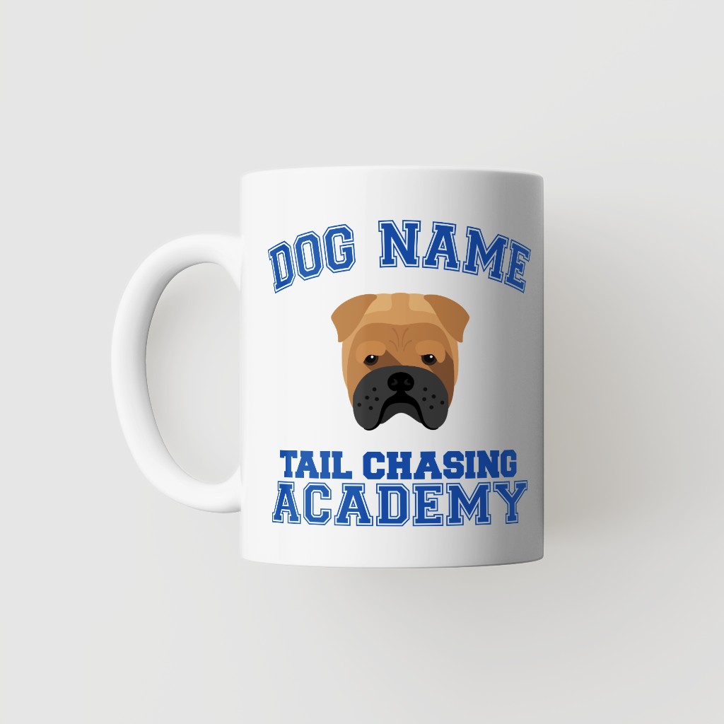 Tail Chasing Academy: Personalized {breedFullName} Mug