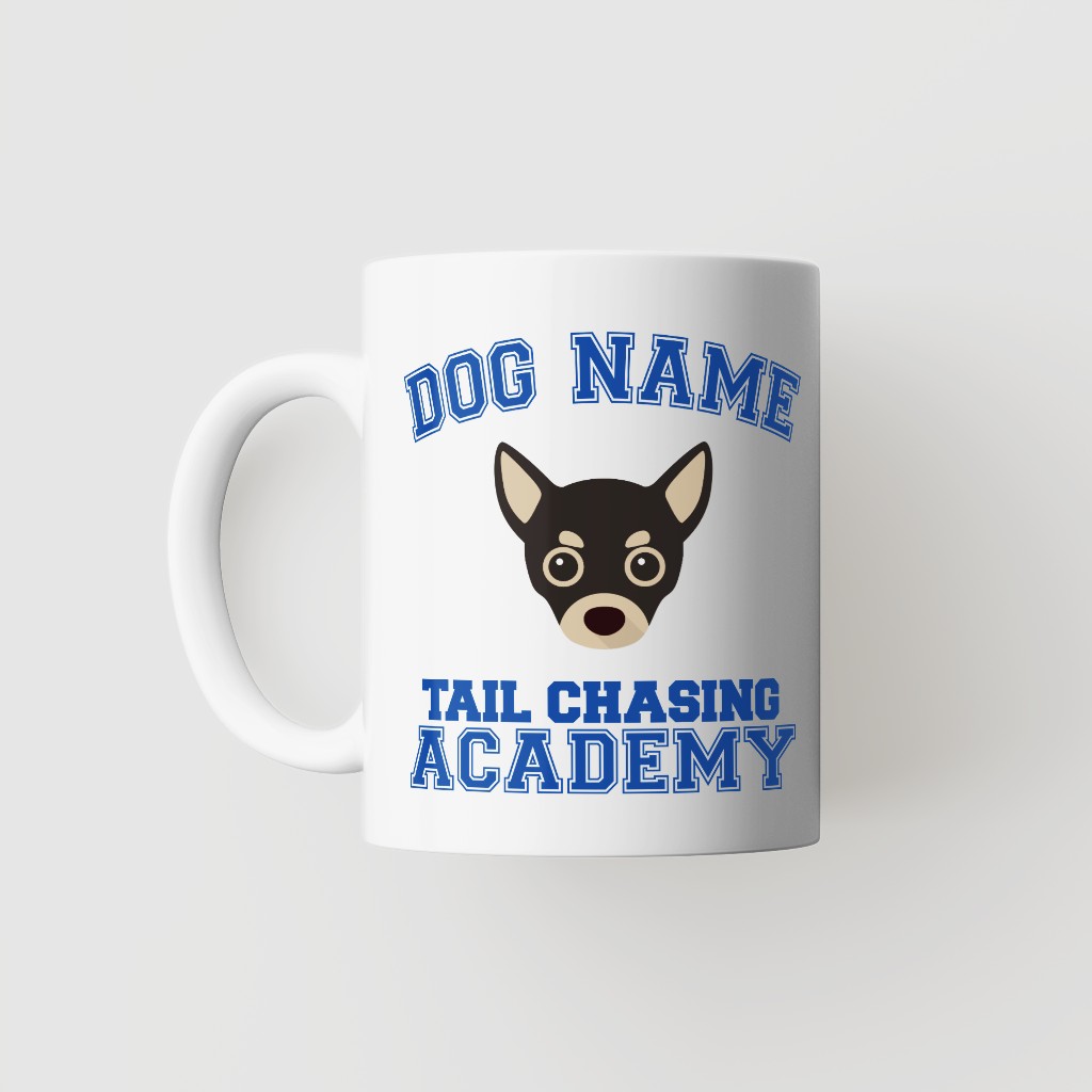 Tail Chasing Academy: Personalized {breedFullName} Mug