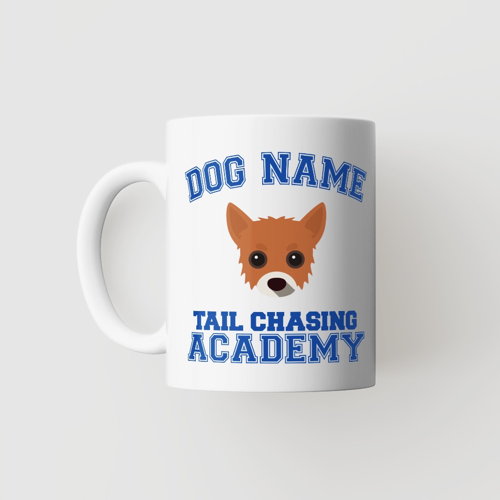 Tail Chasing Academy: Personalized {breedFullName} Mug