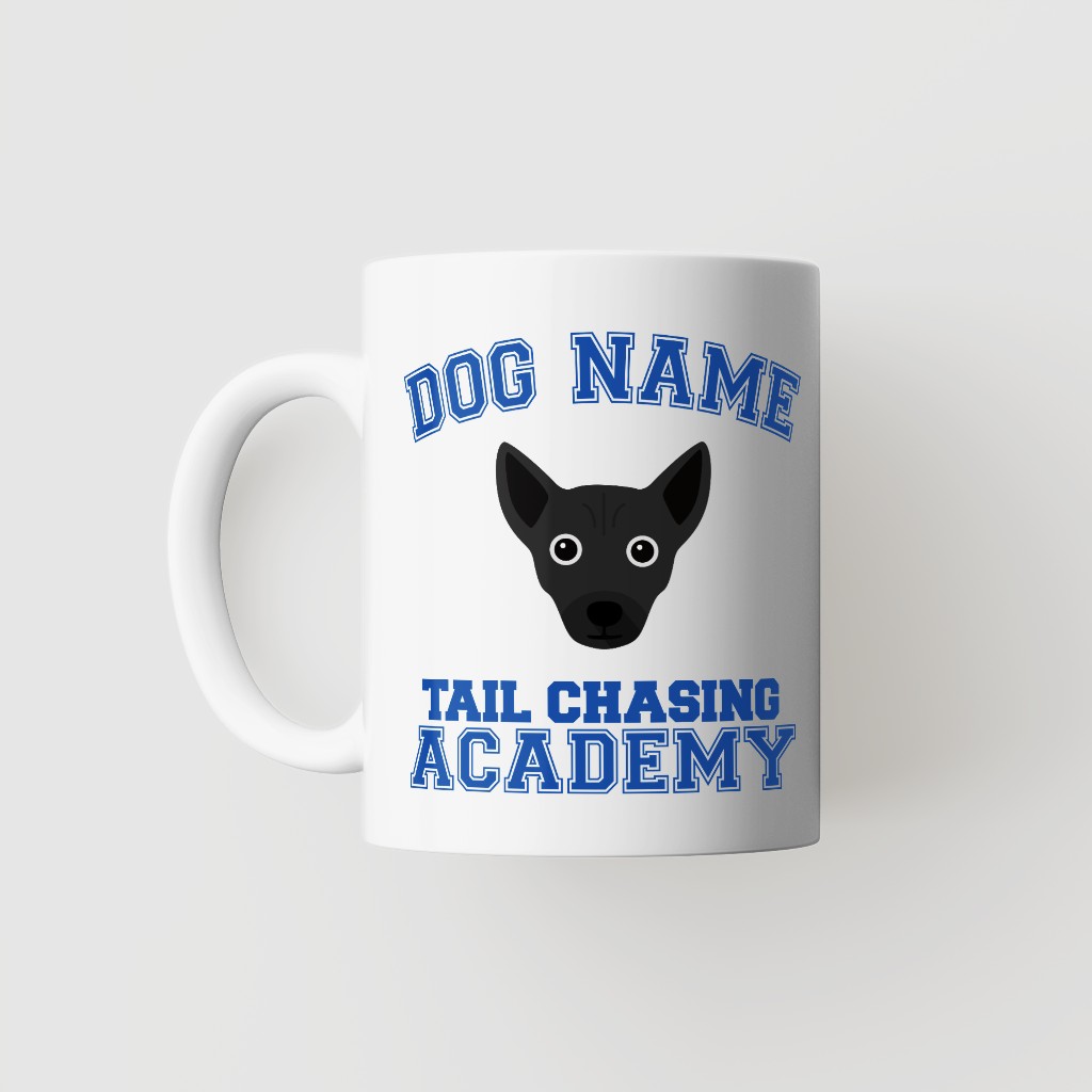 Tail Chasing Academy: Personalized {breedFullName} Mug