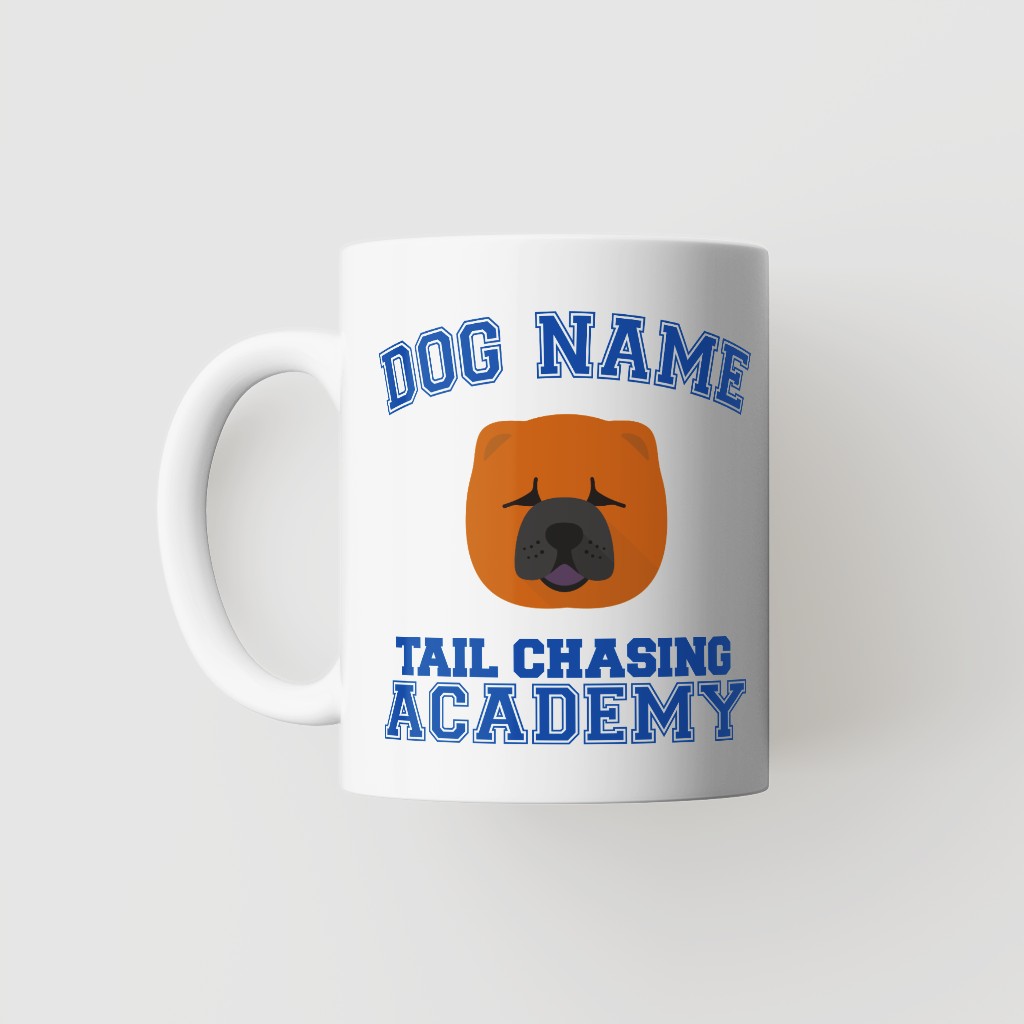Tail Chasing Academy: Personalized {breedFullName} Mug