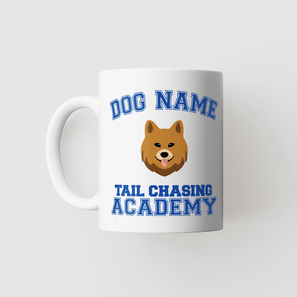 Tail Chasing Academy: Personalized {breedFullName} Mug