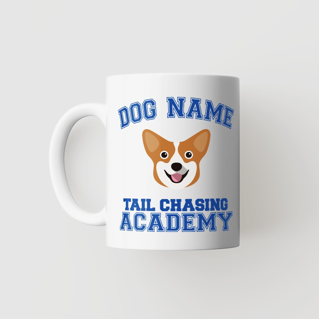 Tail Chasing Academy: Personalized {breedFullName} Mug