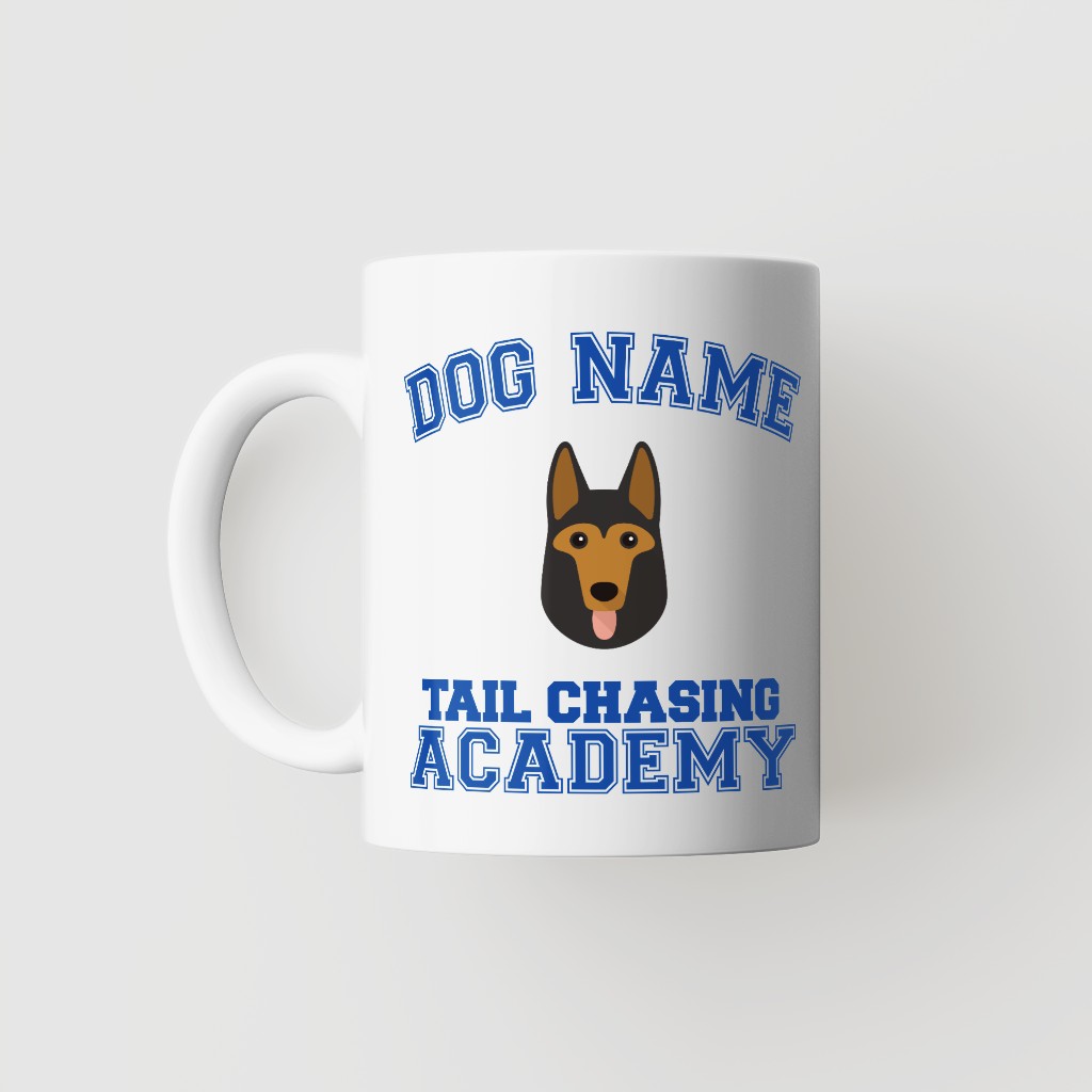 Tail Chasing Academy: Personalized {breedFullName} Mug