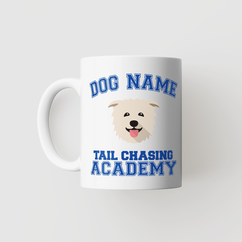 Tail Chasing Academy: Personalized {breedFullName} Mug