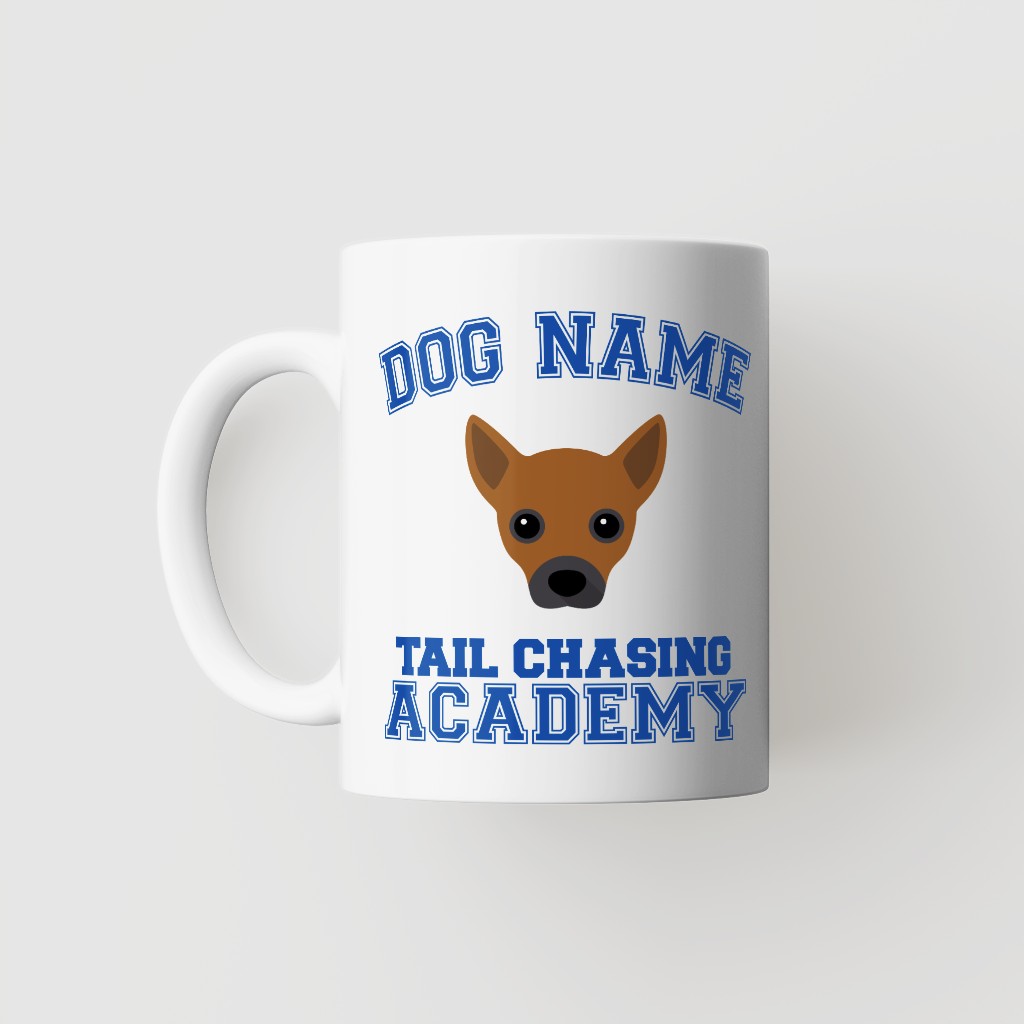Tail Chasing Academy: Personalized {breedFullName} Mug
