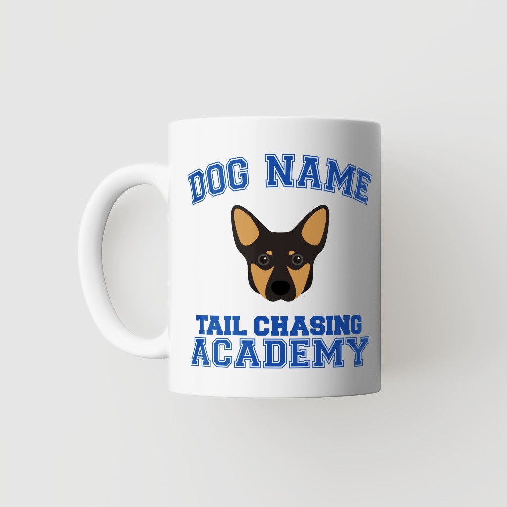 Tail Chasing Academy: Personalized {breedFullName} Mug