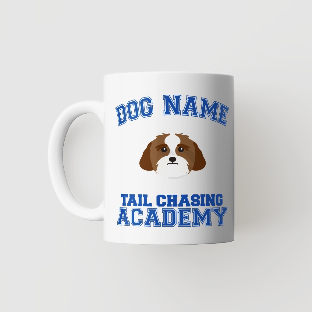 Tail Chasing Academy: Personalized {breedFullName} Mug