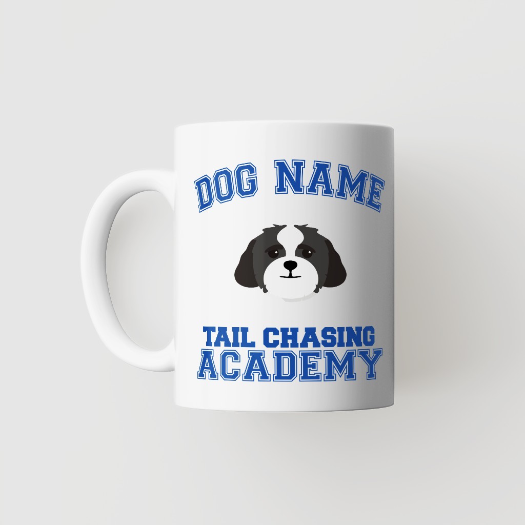 Tail Chasing Academy: Personalized {breedFullName} Mug