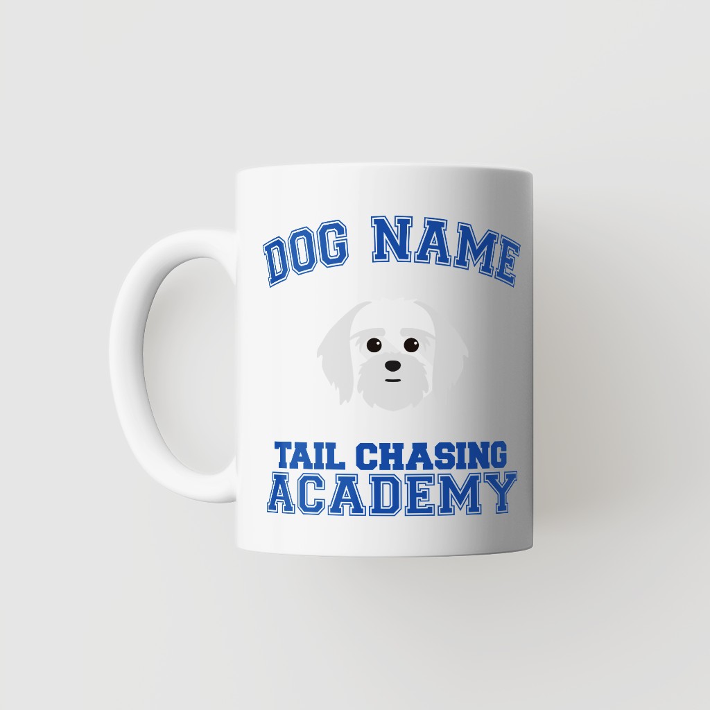 Tail Chasing Academy: Personalized {breedFullName} Mug