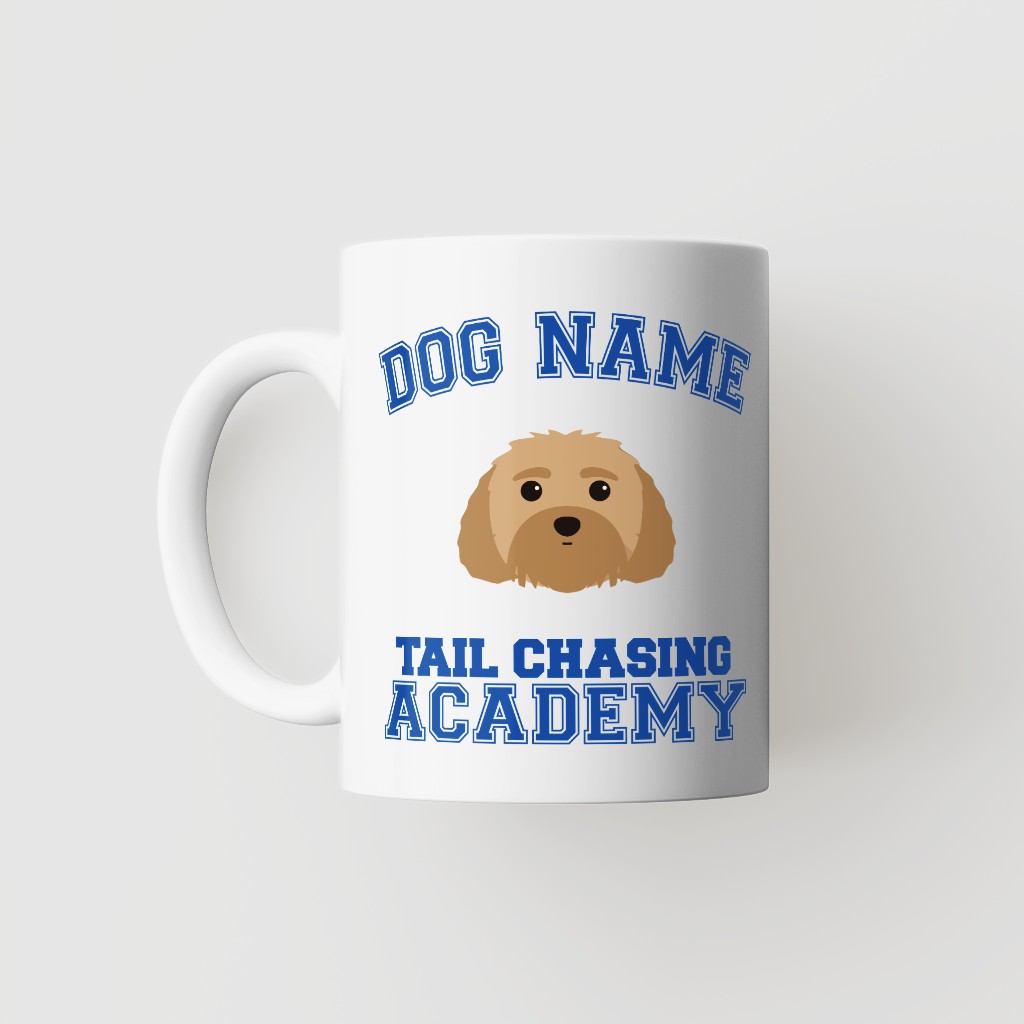 Tail Chasing Academy: Personalized {breedFullName} Mug