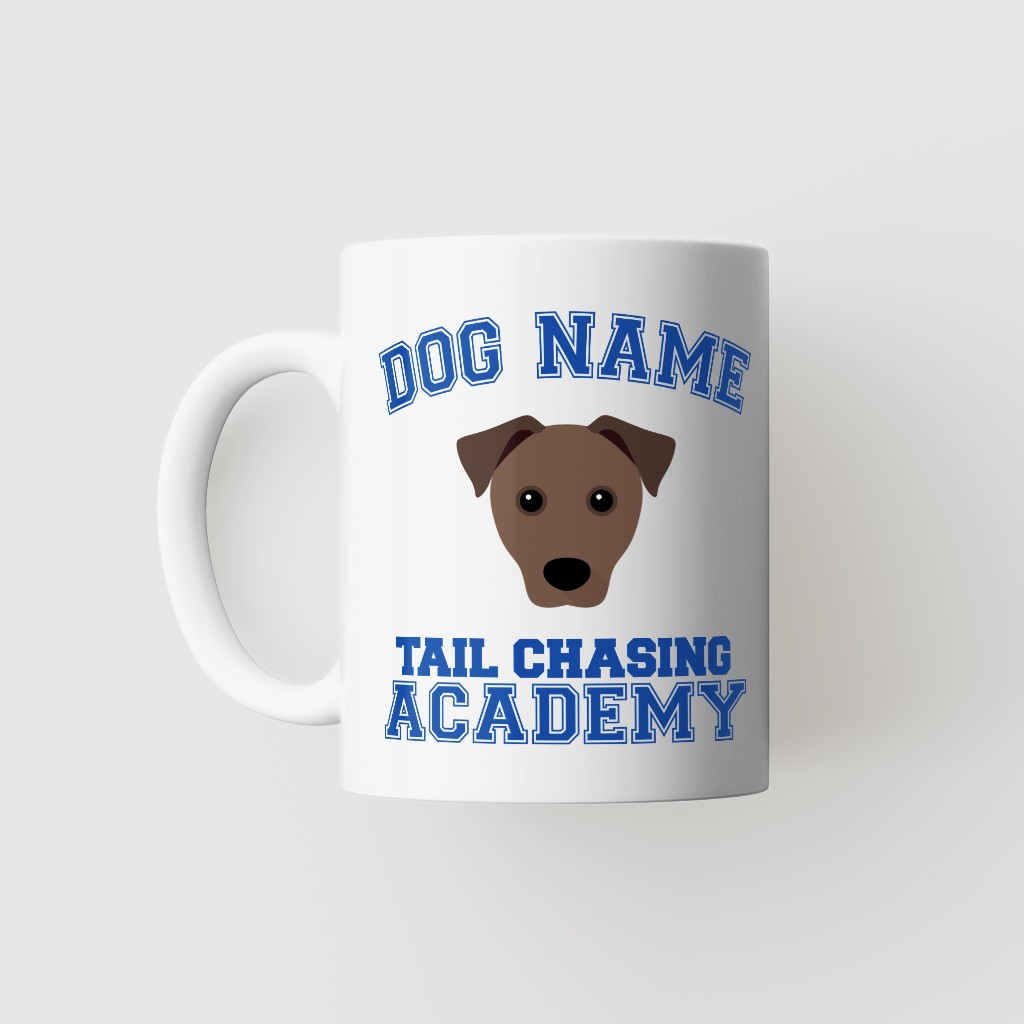 Tail Chasing Academy: Personalized {breedFullName} Mug