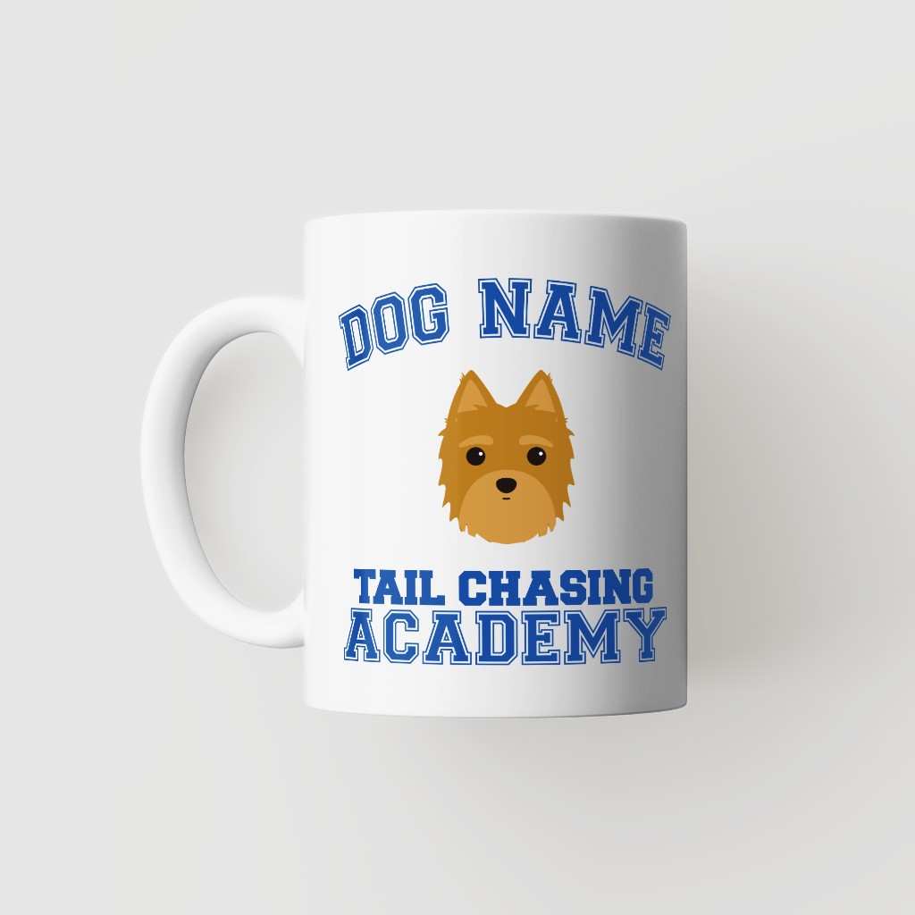 Tail Chasing Academy: Personalized {breedFullName} Mug