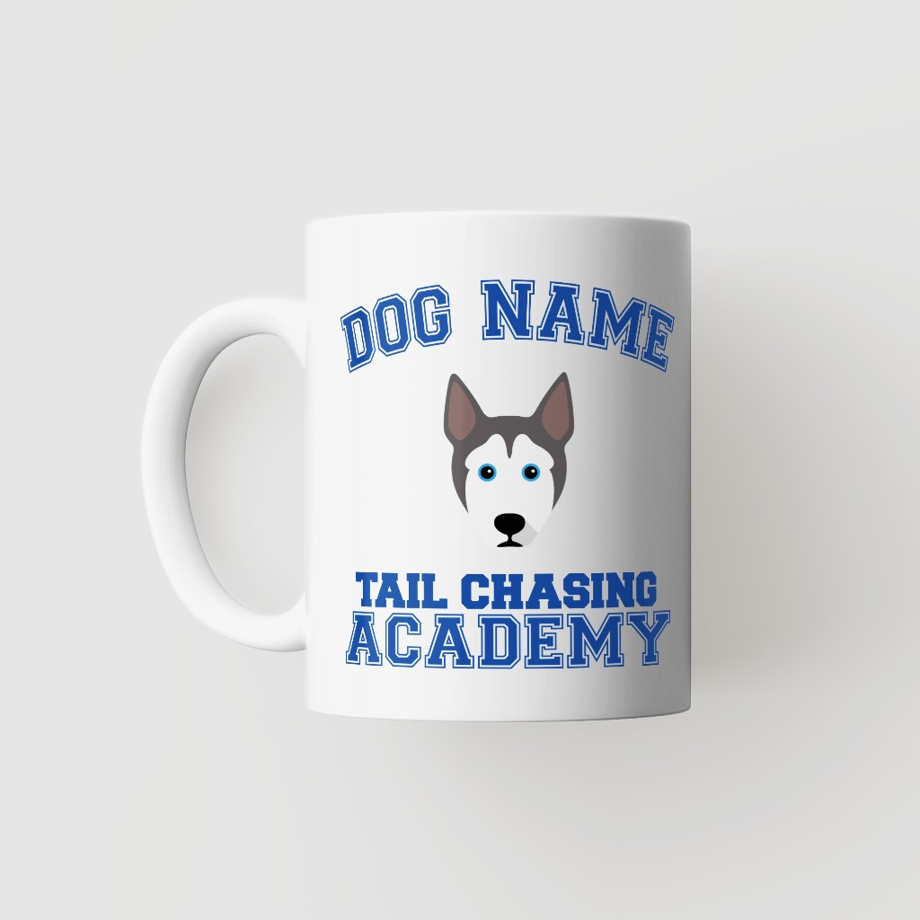 Tail Chasing Academy: Personalized {breedFullName} Mug