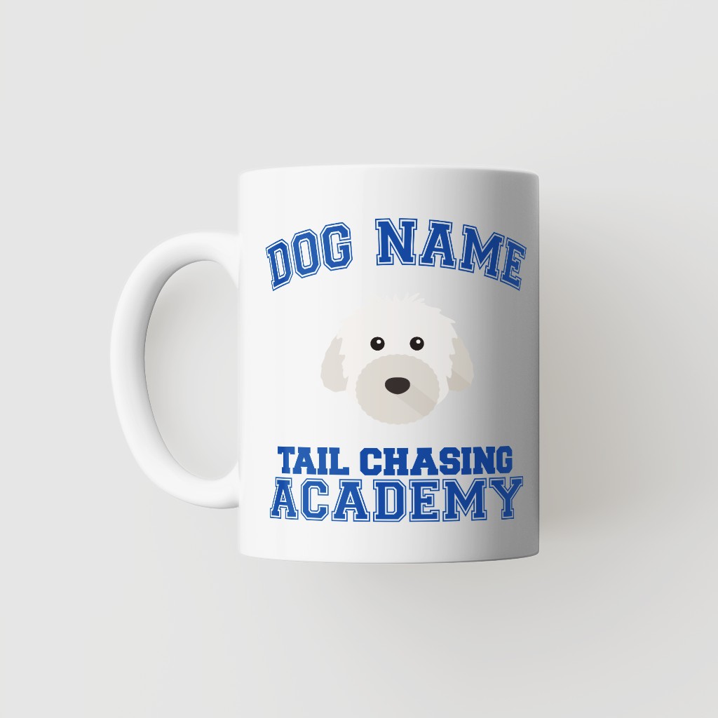Tail Chasing Academy: Personalized {breedFullName} Mug