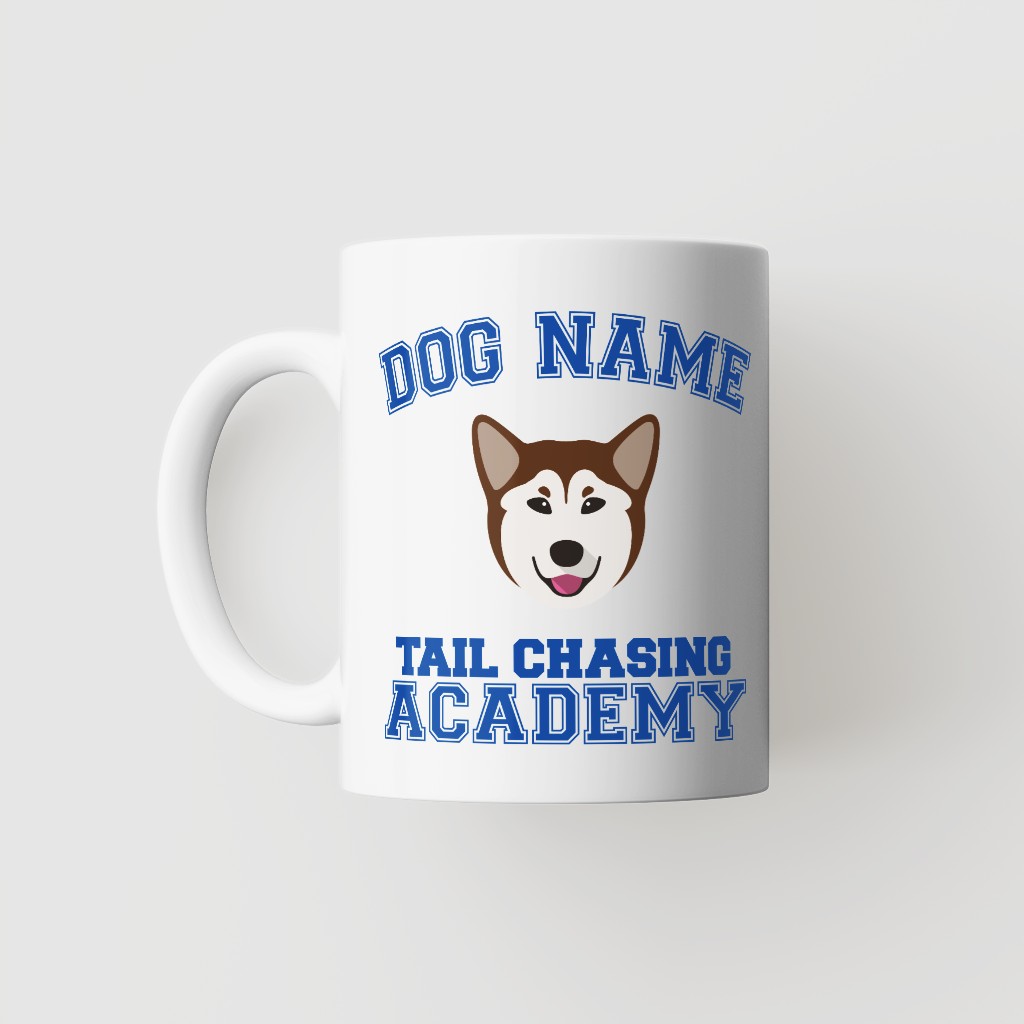 Tail Chasing Academy: Personalized {breedFullName} Mug