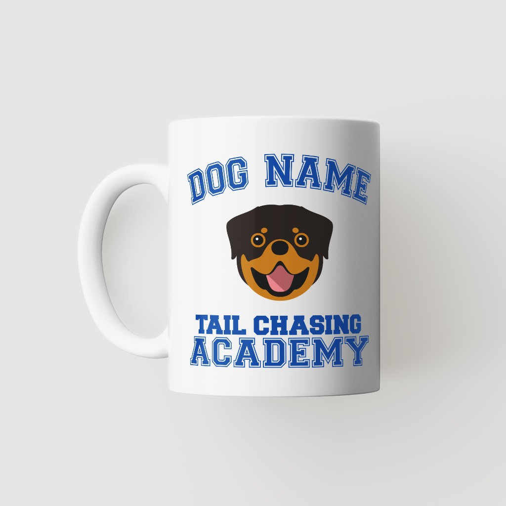 Tail Chasing Academy: Personalized {breedFullName} Mug