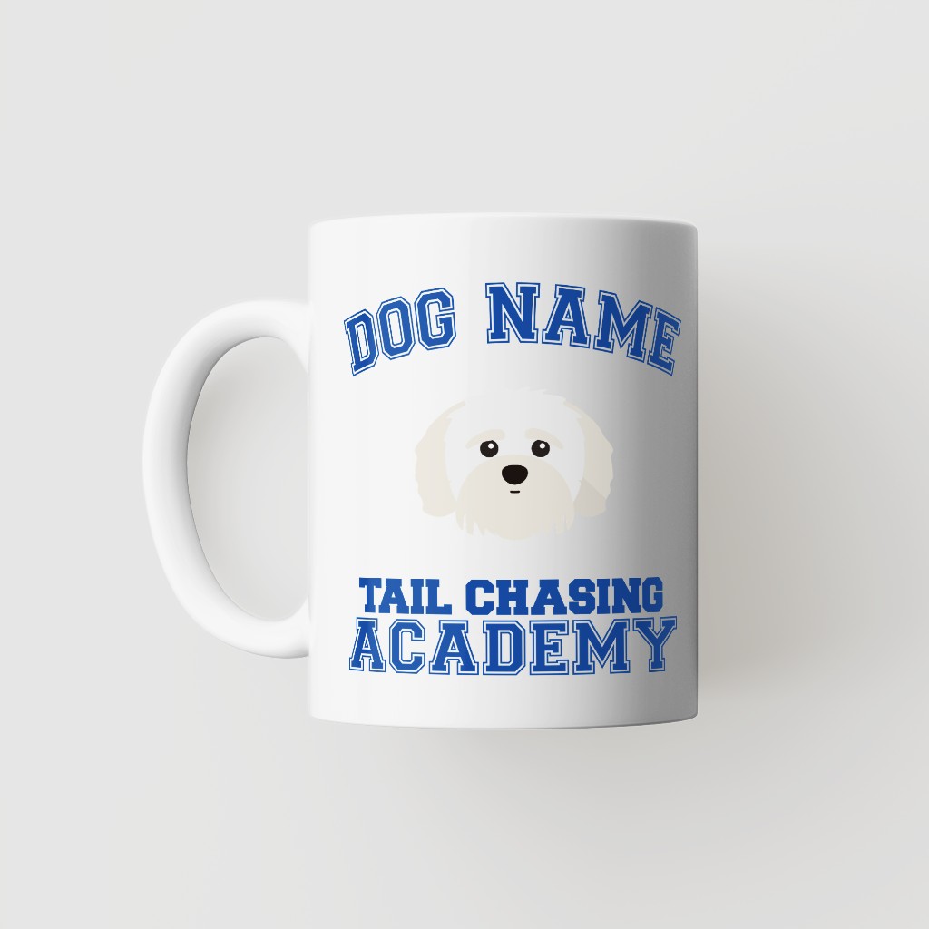 Tail Chasing Academy: Personalized {breedFullName} Mug