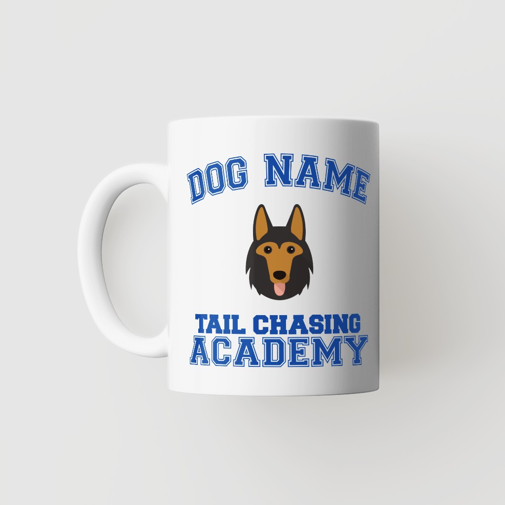 Tail Chasing Academy: Personalized {breedFullName} Mug