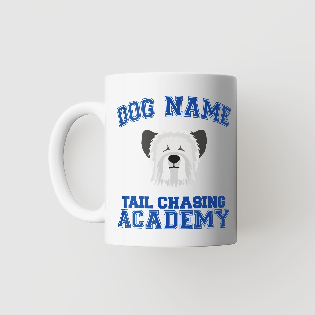 Tail Chasing Academy: Personalized {breedFullName} Mug