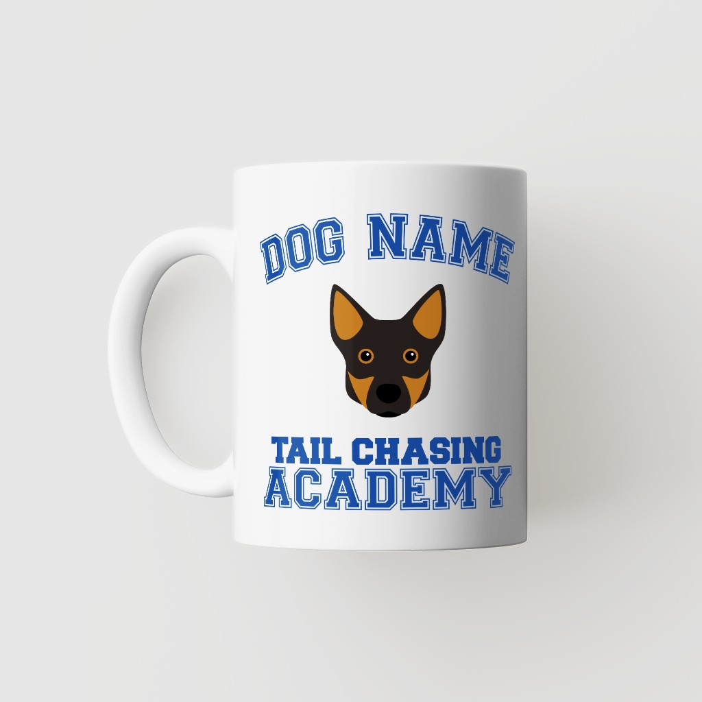 Tail Chasing Academy: Personalized {breedFullName} Mug