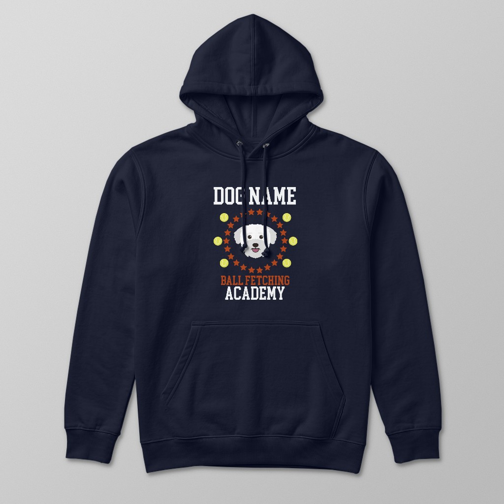 Ball Fetching Academy: Personalized {breedFullName} Hoodie