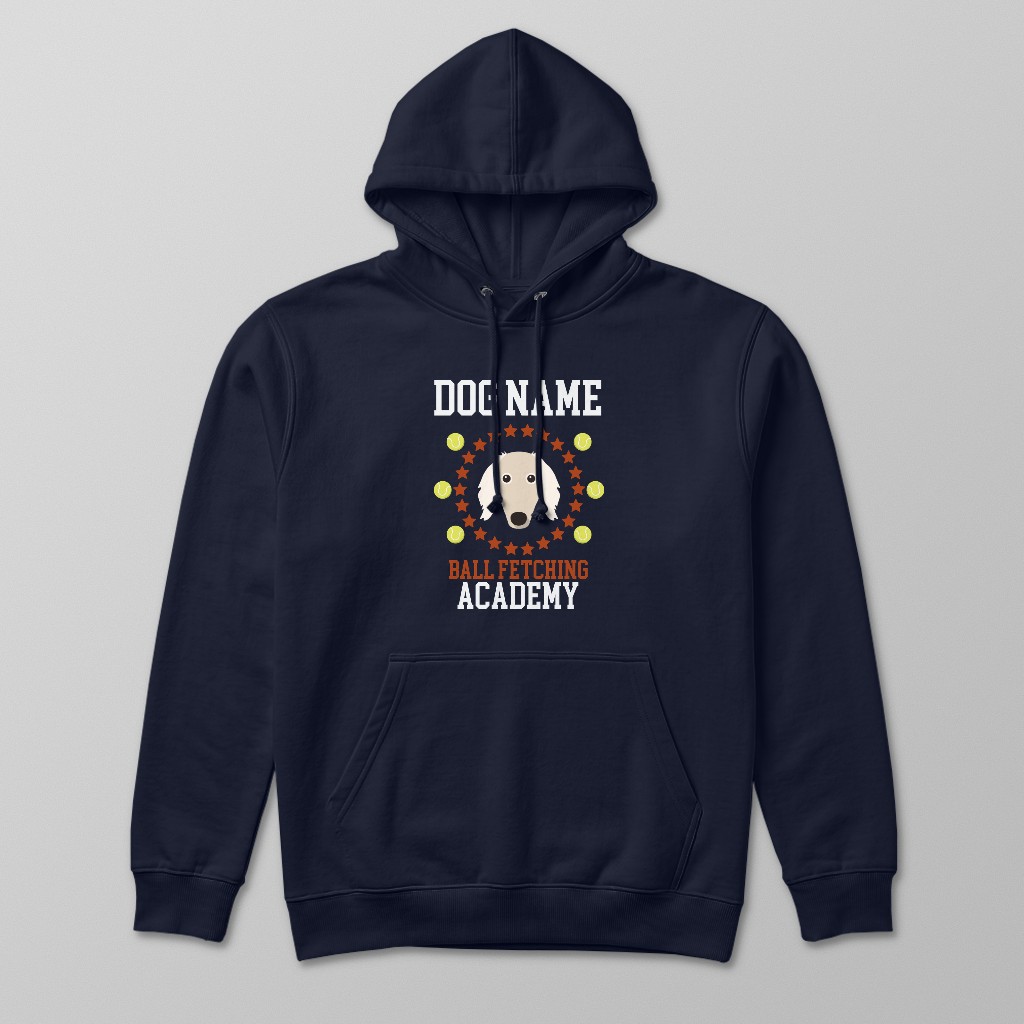 Ball Fetching Academy: Personalized {breedFullName} Hoodie