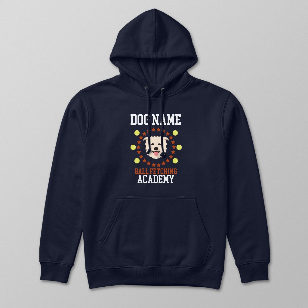 Ball Fetching Academy: Personalized {breedFullName} Hoodie
